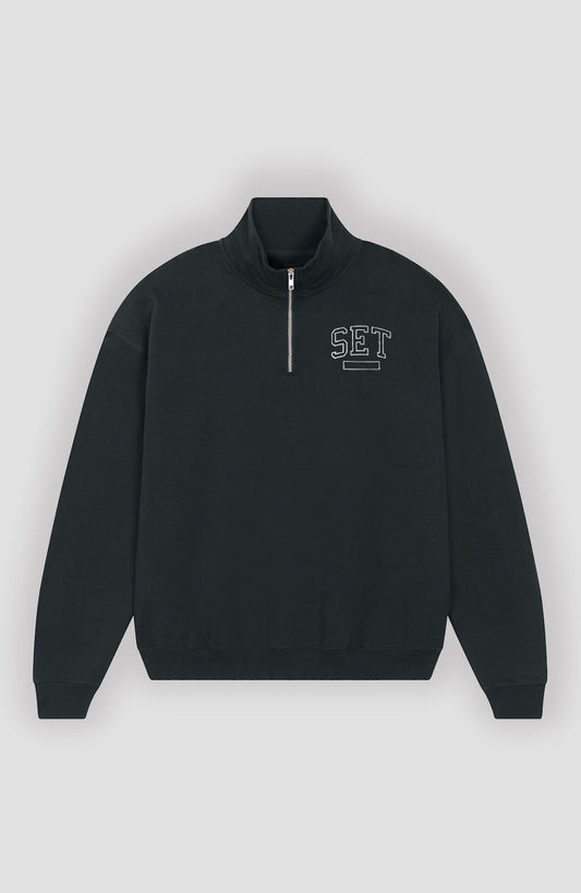 Set 1/4 Zip Sweatshirt - Black